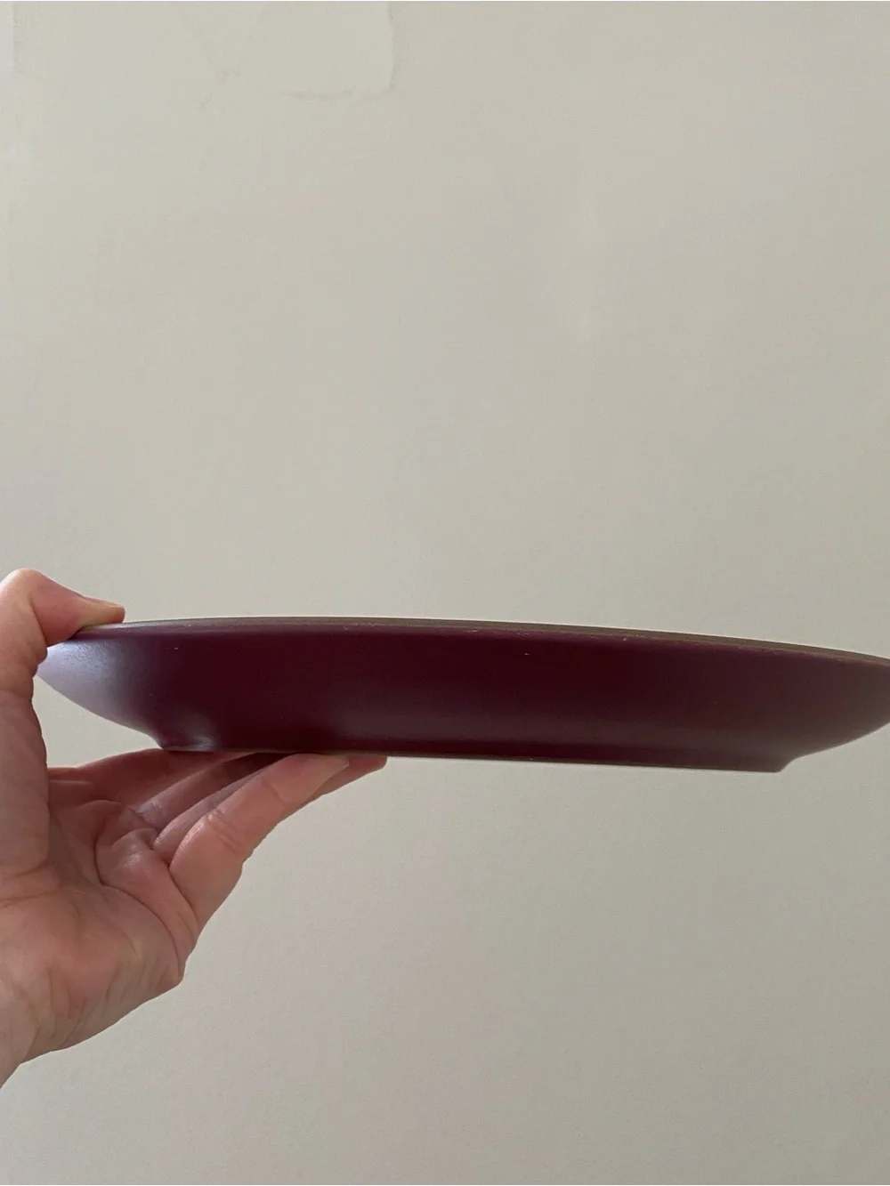 $68 New Heath Ceramics + Herman Miller Coupe Dinner Plate in Cranberry 11'' Dia